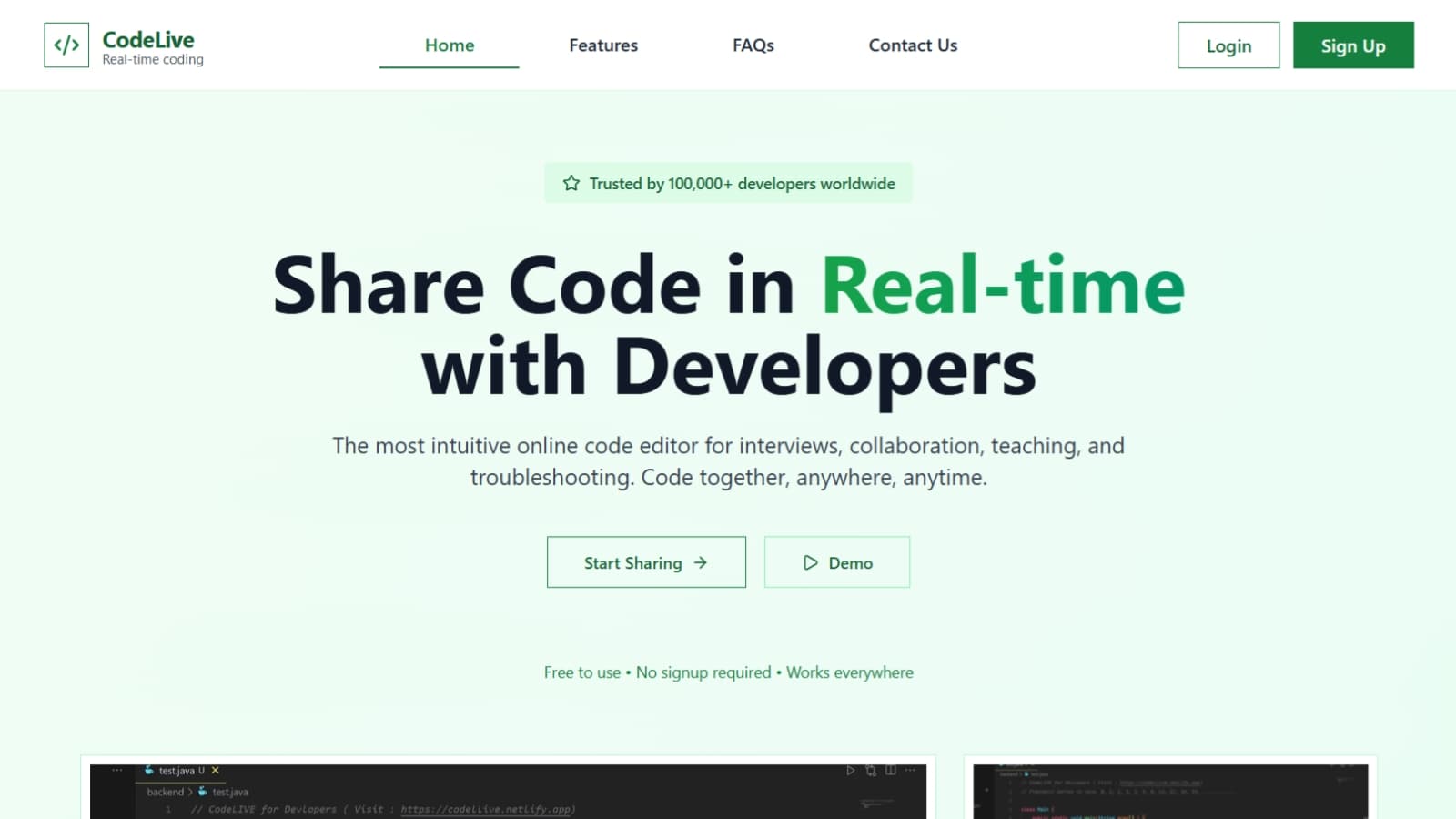CodeLive – Real-Time Collaborative Code Editor